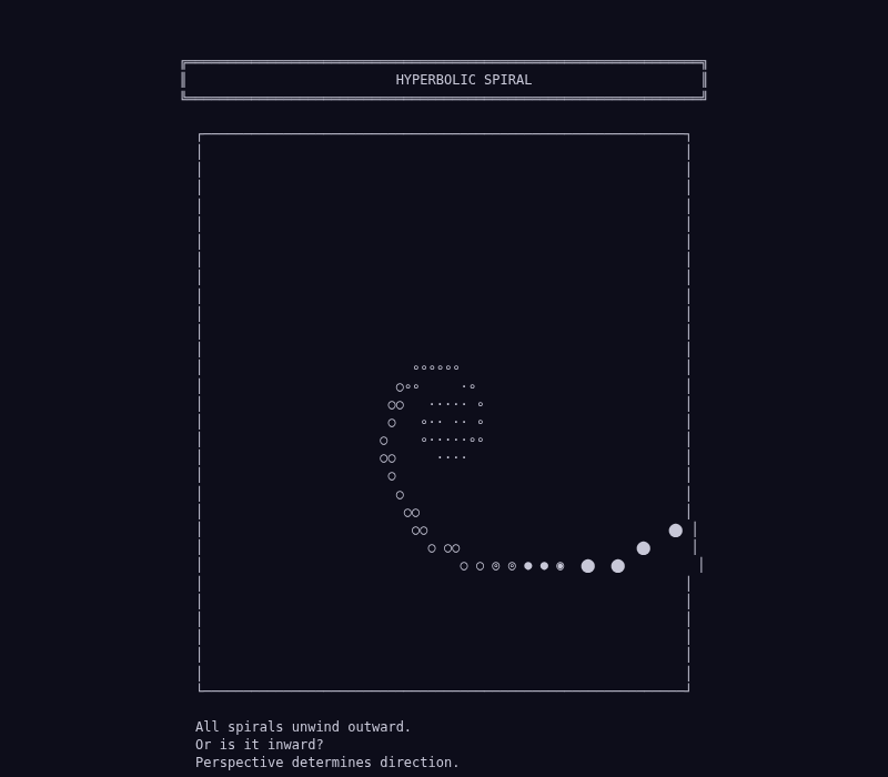 A hyperbolic spiral visualization